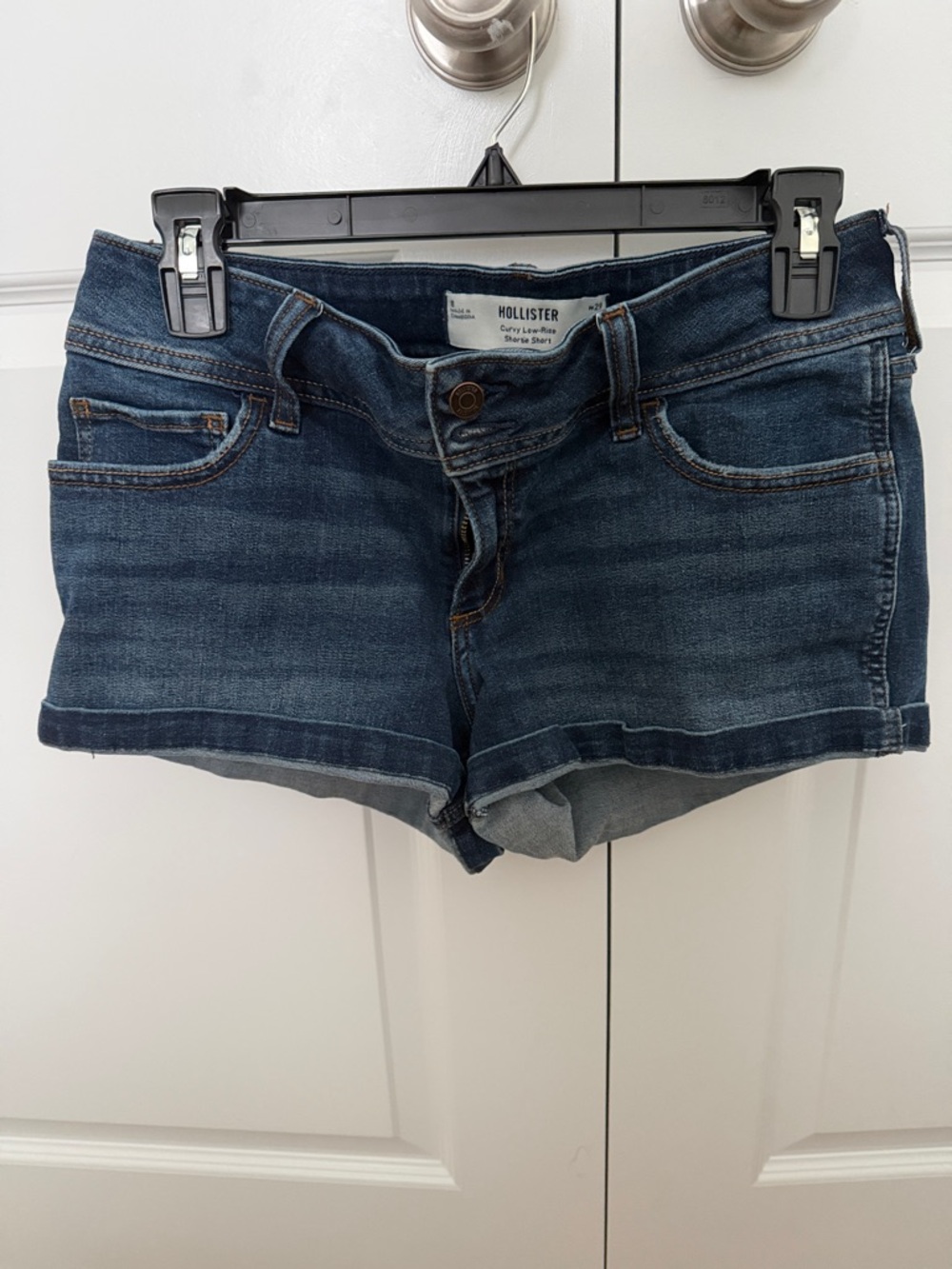 Hollister Women's Dark Wash Denim Cutoff Shorts
